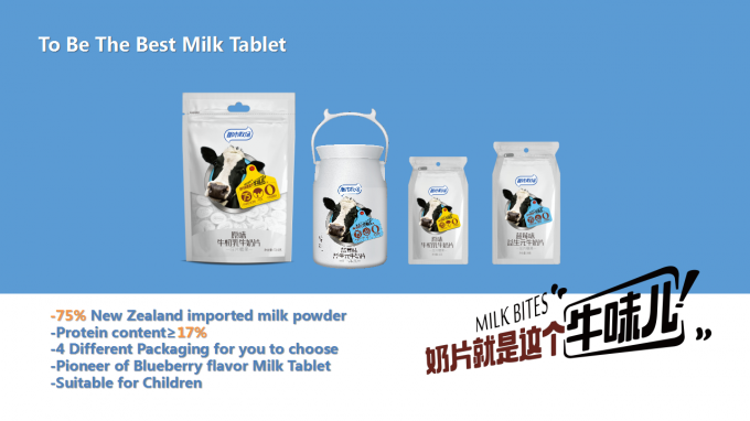 tableta baja en calorías sana de la leche del colostro 16g de la Nuevo-tendencia con el paquete de la bolsita